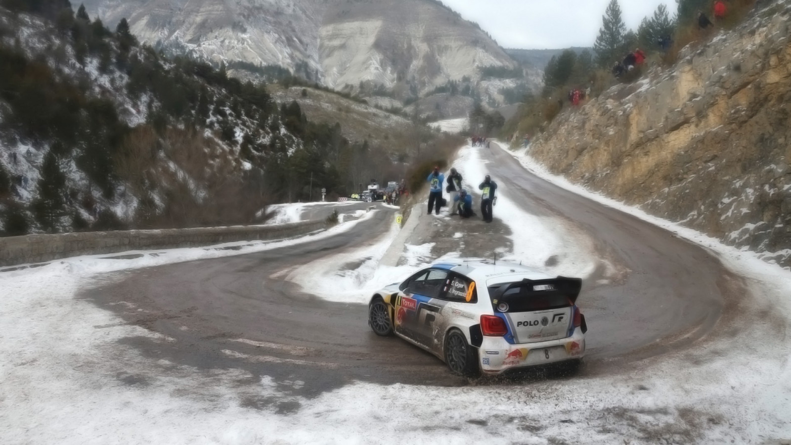 1920x1080 px, macchina fotografica, auto, deriva, auto da rally, la neve, turno, VW Polo, VW Polo WRC, inverno, wrc