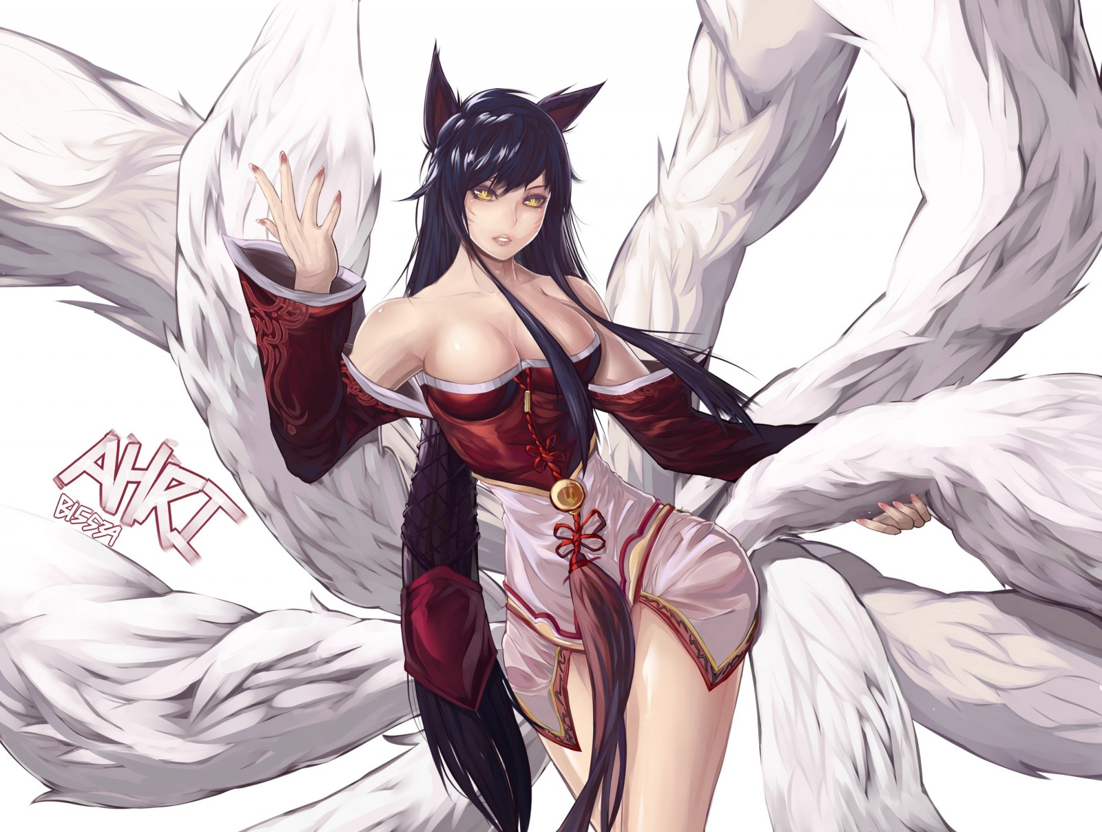 illustration, computerspil, anime, Liga af legender, AHRI League of Legends, skitse, mangaka