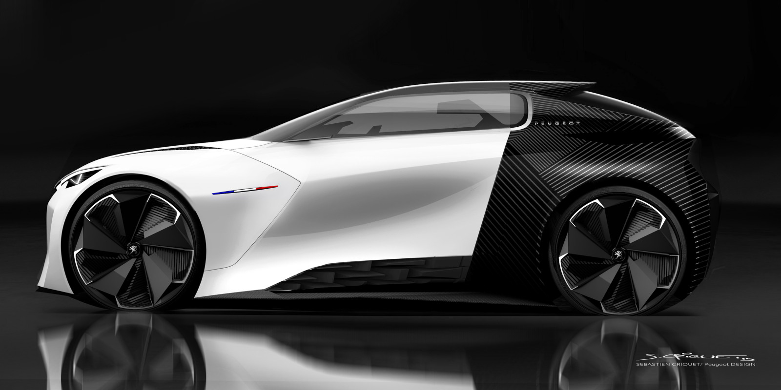černobílý, auto, vozidlo, sportovní auto, peugeot, netcarshow, netcar, obrázky vozidel, photo auto, 2016, kolo, fractal concept, superauto, pozemní vozidla, automobilového designu, automobil make, koncept vozu, luxusní vůz, toyota ft hs