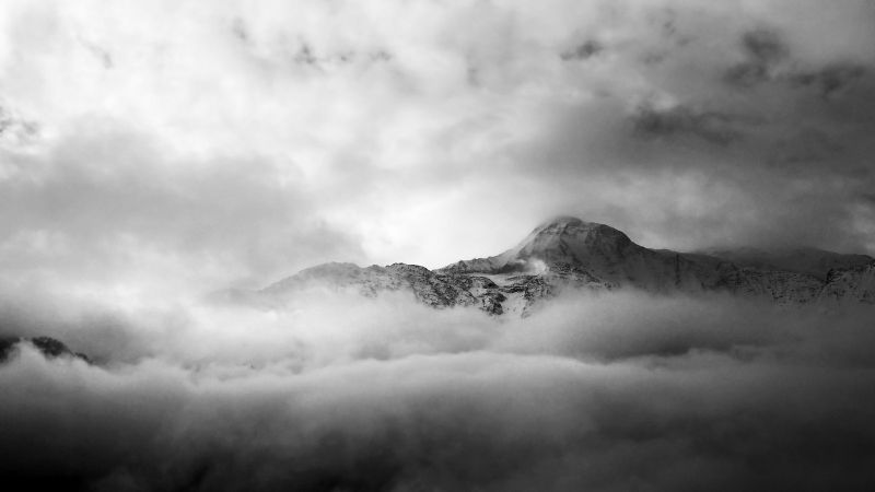 einfarbig, Natur, Himmel, Schnee, Nebel, Hügel einfarbig, Natur, Himmel, Schnee, Nebel, Hügel