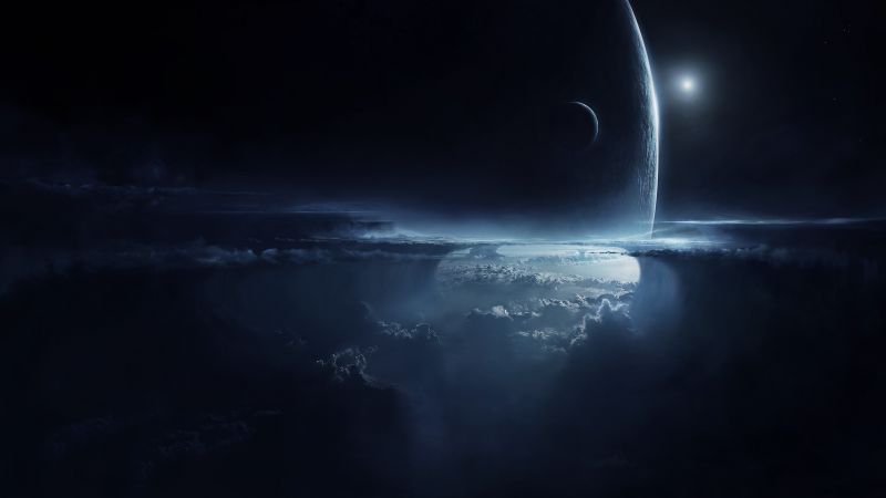 noc, prostor, nebe, space art, měsíční svit, atmosféra noc, prostor, nebe, space art, měsíční svit, atmosféra