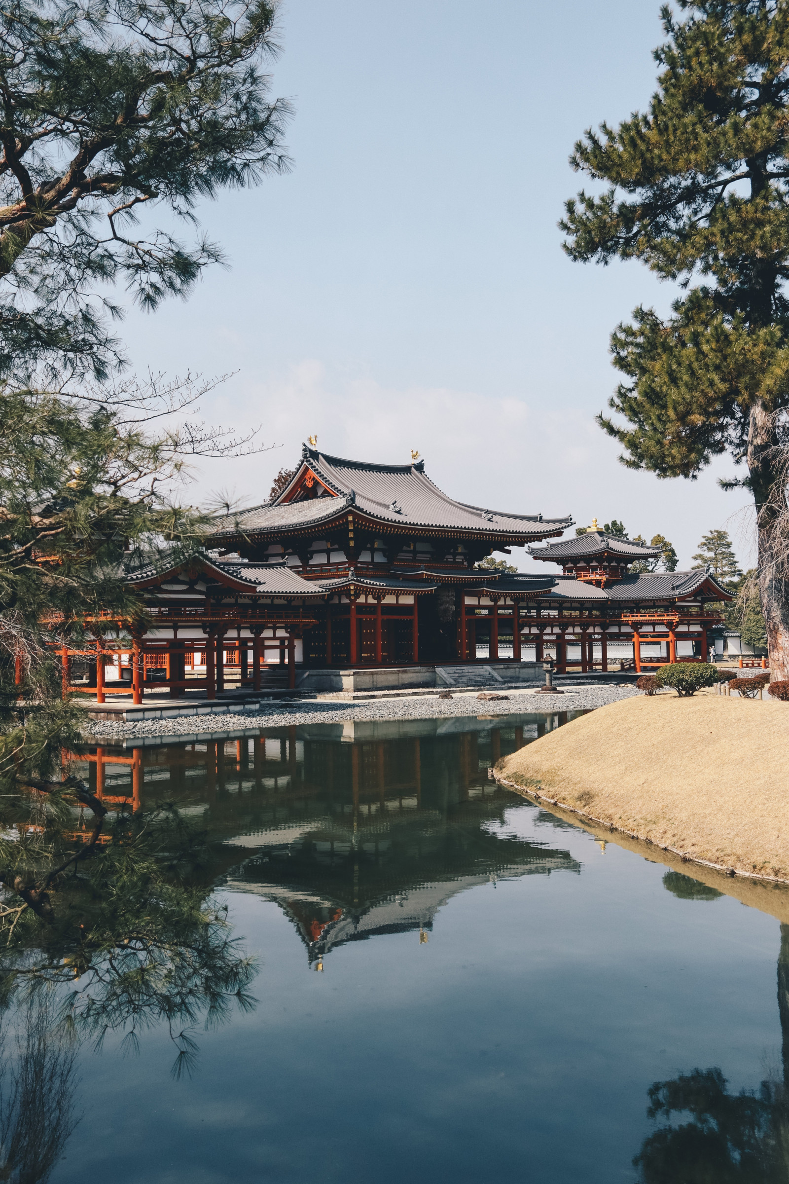 Wallpaper : Japan, temple, lake, Byodo In Temple, Buddhism, reflection ...