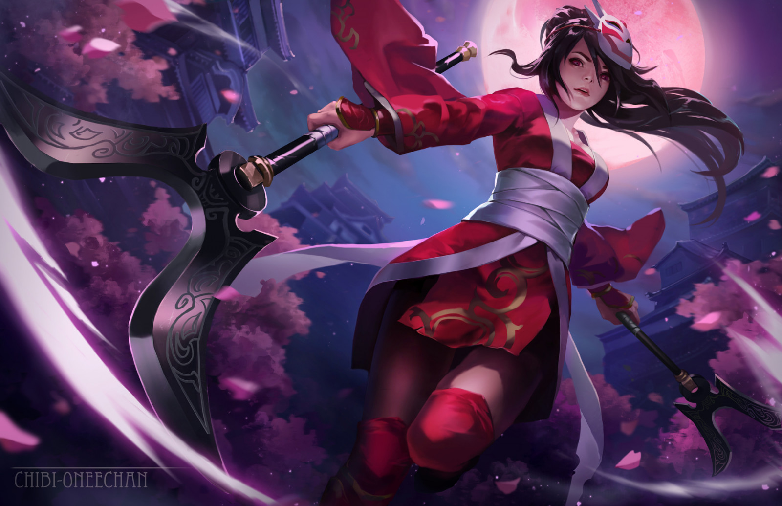 Wallpaper League Of Legends Akali League Of Legends Blood Moon