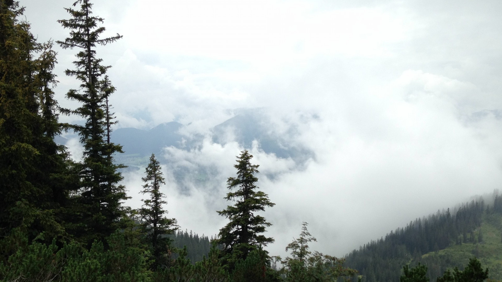 Wallpaper mountains, nature, mist, wilderness, Austria, ridge, cloud