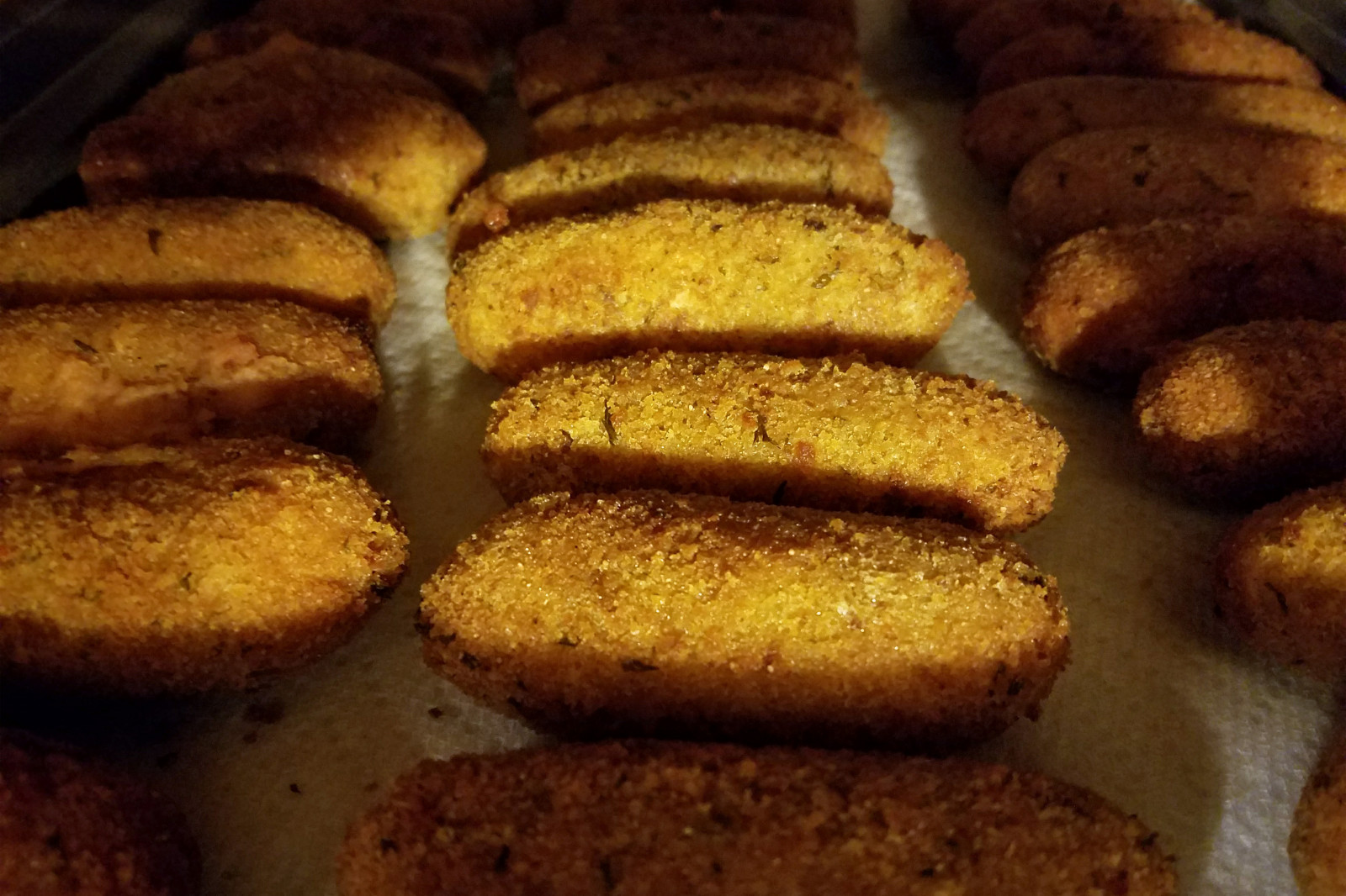 jídlo, jedlý, kroketa, croquettes, zlatý