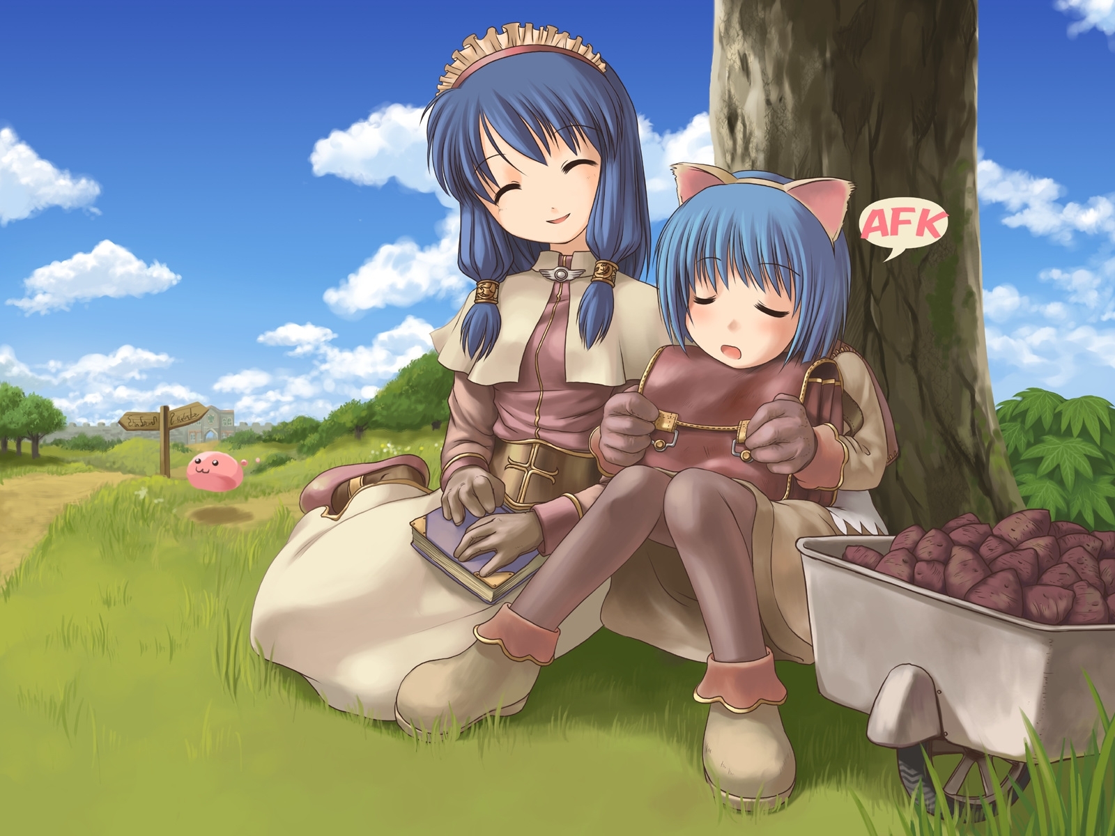 Merchant Cart Ragnarok Wallpaper : merchant ragnarok, girl, trees, eyes closed, portfolio ...